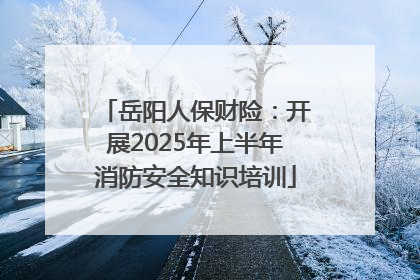 岳阳人保财险：开展2025年上半年消防安全知识培训