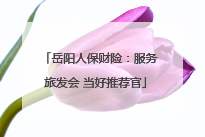 岳阳人保财险：服务旅发会 当好推荐官