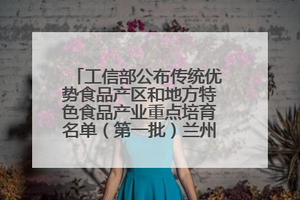 工信部公布传统优势食品产区和地方特色食品产业重点培育名单（第一批）兰州牛肉拉面位列其中