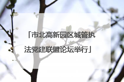 市北高新园区城管执法党建联盟论坛举行