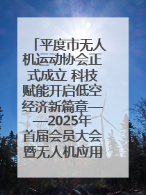 平度市无人机运动协会正式成立 科技赋能开启低空经济新篇章——2025年首届会员大会暨无人机应用发展论坛成功举办