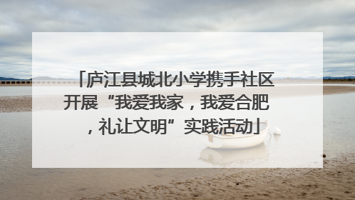庐江县城北小学携手社区开展“我爱我家，我爱合肥，礼让文明”实践活动
