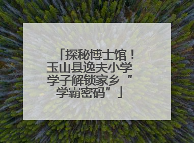 探秘博士馆！玉山县逸夫小学学子解锁家乡“学霸密码”