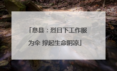 息县：烈日下工作服为伞 撑起生命阴凉
