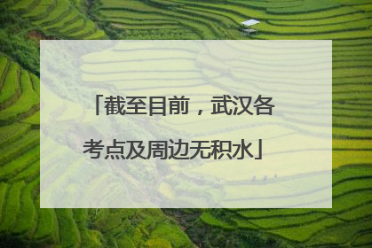 截至目前，武汉各考点及周边无积水