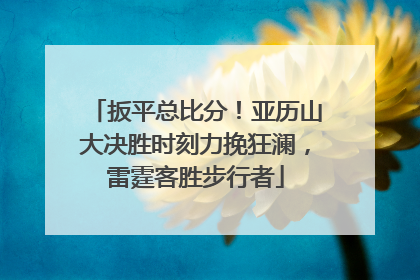 扳平总比分！亚历山大决胜时刻力挽狂澜，雷霆客胜步行者
