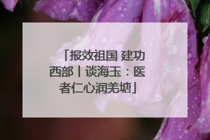 报效祖国 建功西部丨谈海玉：医者仁心润羌塘