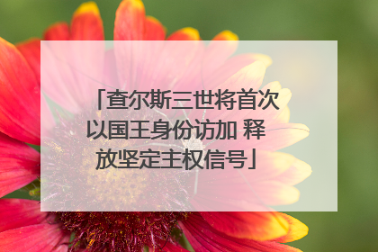 查尔斯三世将首次以国王身份访加 释放坚定主权信号