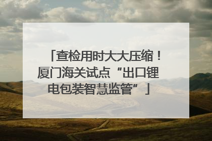 查检用时大大压缩！厦门海关试点“出口锂电包装智慧监管”