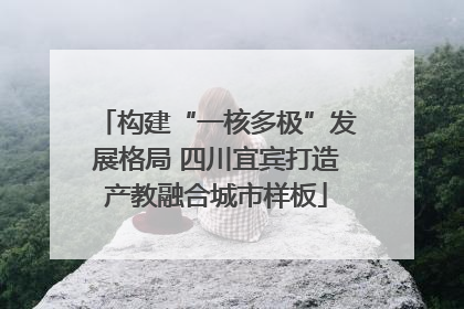 构建“一核多极”发展格局 四川宜宾打造产教融合城市样板