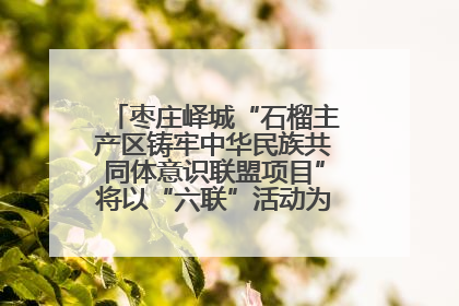 枣庄峄城“石榴主产区铸牢中华民族共同体意识联盟项目”将以“六联”活动为抓手深化品牌建设