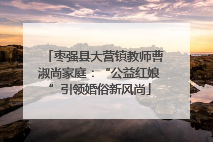 枣强县大营镇教师曹淑尚家庭：“公益红娘”引领婚俗新风尚