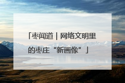 枣闻道｜网络文明里的枣庄“新画像”