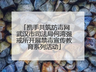 携手共筑防毒网 武汉市司法局何湾强戒所开展禁毒宣传教育系列活动