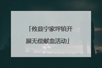 攸县宁家坪镇开展无偿献血活动
