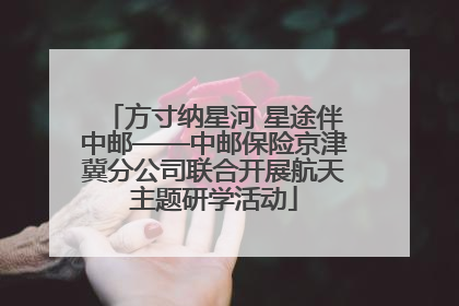 方寸纳星河 星途伴中邮——中邮保险京津冀分公司联合开展航天主题研学活动