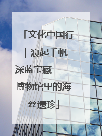 文化中国行｜浪起千帆 深蓝宝藏——博物馆里的海丝遗珍