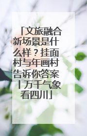文旅融合新场景是什么样？挂面村与年画村告诉你答案丨万千气象看四川
