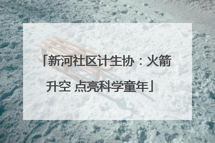 新河社区计生协：火箭升空 点亮科学童年