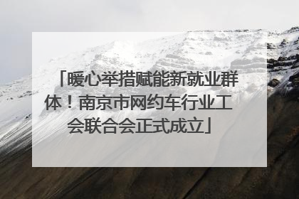 暖心举措赋能新就业群体！南京市网约车行业工会联合会正式成立