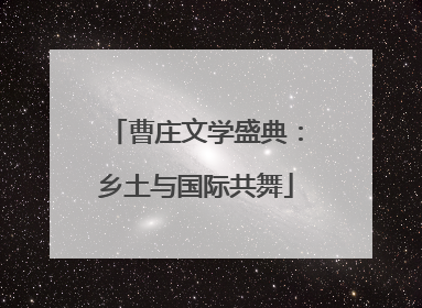 曹庄文学盛典：乡土与国际共舞