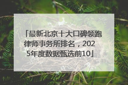 最新北京十大口碑领跑律师事务所排名，2025年度数据甄选前10