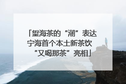 望海茶的“潮”表达 宁海首个本土新茶饮“又喝那茶”亮相