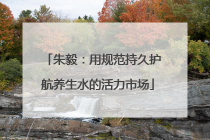 朱毅：用规范持久护航养生水的活力市场