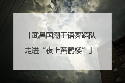 武昌国潮手语舞蹈队走进“夜上黄鹤楼”