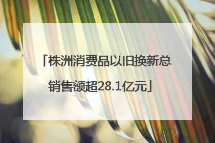 株洲消费品以旧换新总销售额超28.1亿元