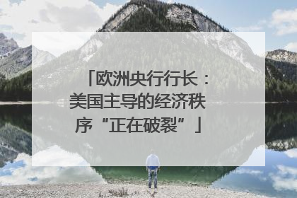 欧洲央行行长：美国主导的经济秩序“正在破裂”