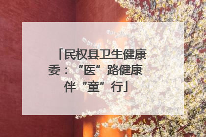 民权县卫生健康委：“医”路健康伴“童”行