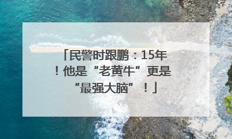 民警时跟鹏：15年！他是“老黄牛”更是“最强大脑”！