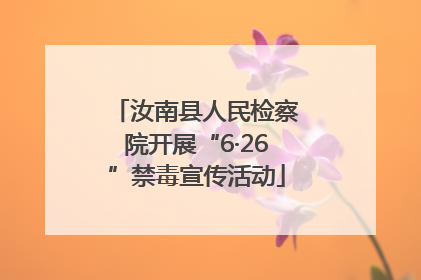 汝南县人民检察院开展“6·26”禁毒宣传活动