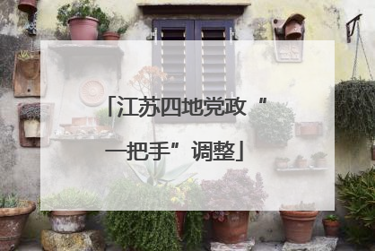 江苏四地党政“一把手”调整