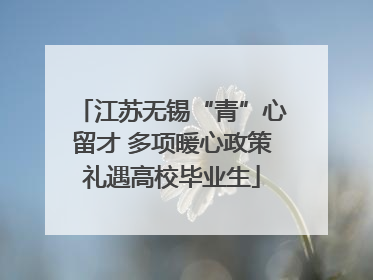 江苏无锡“青”心留才 多项暖心政策礼遇高校毕业生