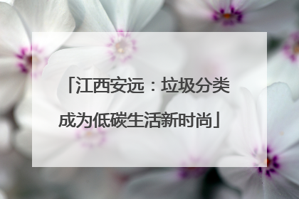 江西安远：垃圾分类成为低碳生活新时尚
