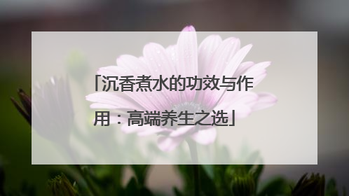 沉香煮水的功效与作用：高端养生之选