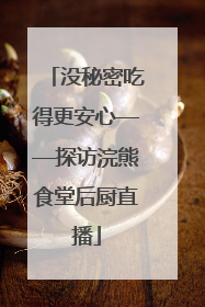 没秘密吃得更安心——探访浣熊食堂后厨直播