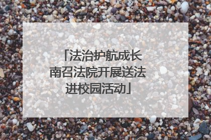 法治护航成长 南召法院开展送法进校园活动
