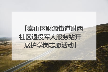 泰山区财源街道财西社区退役军人服务站开展护学岗志愿活动