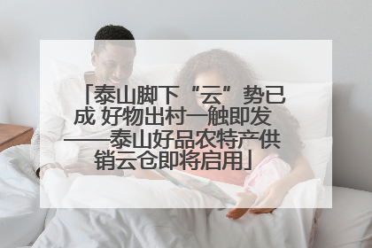 泰山脚下“云”势已成 好物出村一触即发——泰山好品农特产供销云仓即将启用