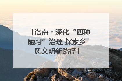 洛南：深化“四种陋习”治理 探索乡风文明新路径