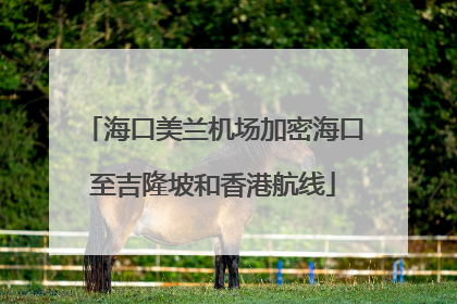 海口美兰机场加密海口至吉隆坡和香港航线