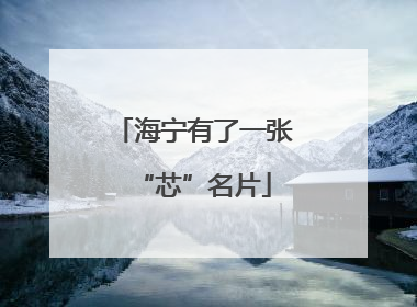 海宁有了一张“芯”名片