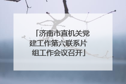 济南市直机关党建工作第六联系片组工作会议召开