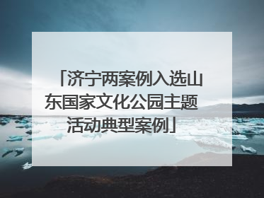 济宁两案例入选山东国家文化公园主题活动典型案例