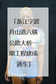 浙江宁波舟山港六横公路大桥一期工程建成通车