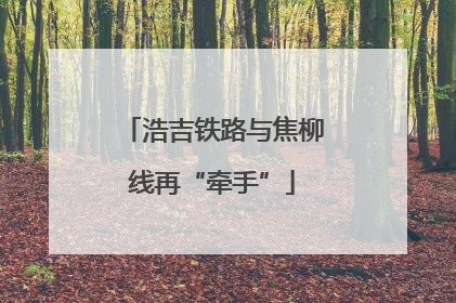 浩吉铁路与焦柳线再“牵手”