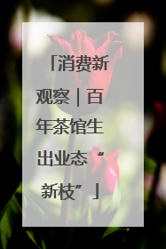 消费新观察｜百年茶馆生出业态“新枝”